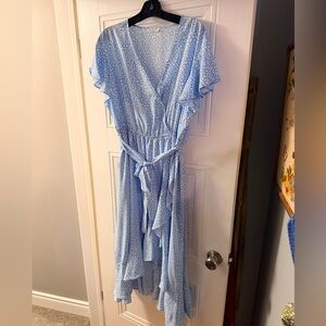 Blue Floral Wrap Dress size 20